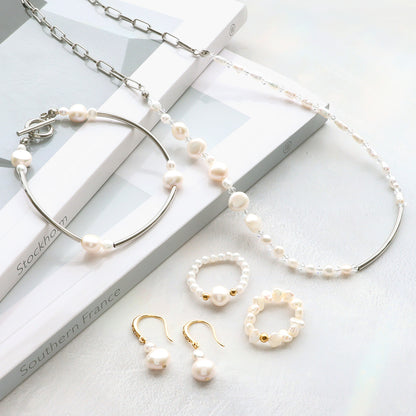 Material list No. ER0378 5 types of freshwater pearl baroque accessories