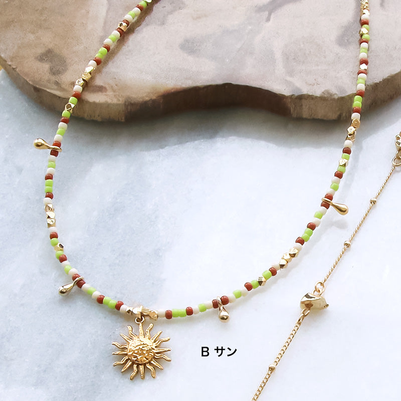 Material list No.ER0404 2 types of Spanish parts motif necklace