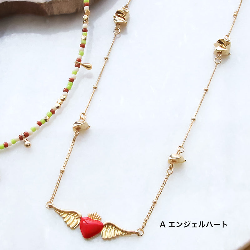 Material list No.ER0404 2 types of Spanish parts motif necklace