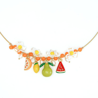 Material list No.ER0405 Spanish parts fruit motif necklace