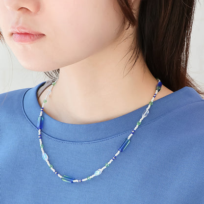 Czech Rectangle Stick 2 Mixed Peridot Blue