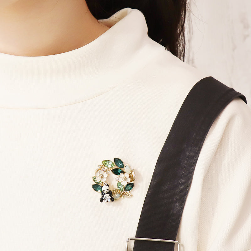 石座チャーム パンダ ＃1088 PP31用　ホワイト・ブラック/Ｇ