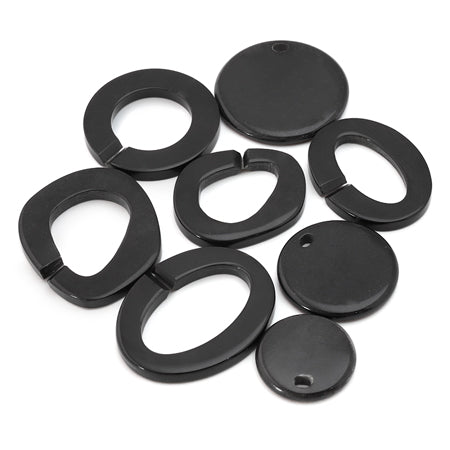 Buffalo Horn Parts Ring Oval Black [Outlet]