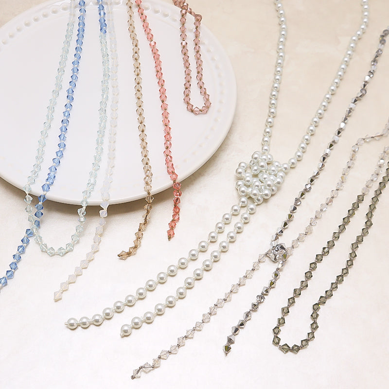 Kit Crystal Knotted Necklace Blue (KR1138)