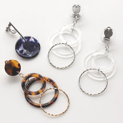Acetate Parts Ring &amp; Round Deep Blue Marble [Outlet]