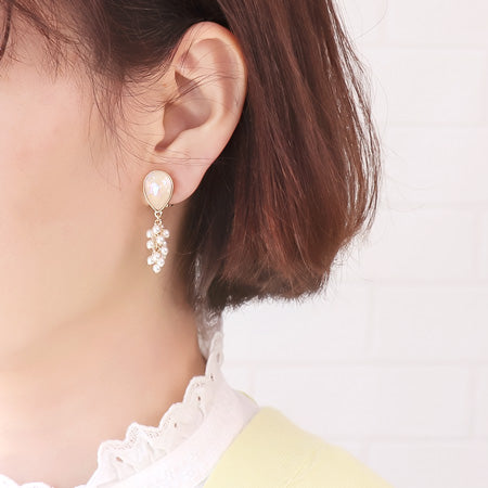 レシピNo.KR0281　クリスタルのニュアンスカラーイヤリング3種