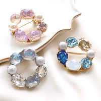 Recipe No.KR0282 Crystal Circle Broach