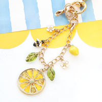 レシピNo.KR0285　レジンフレームシトラスのバッグチャーム