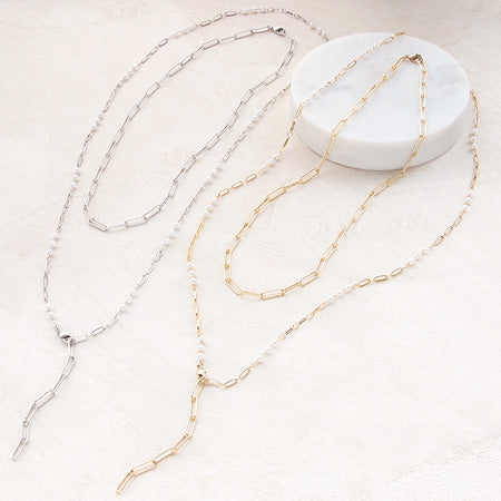 Recipe No.KR0327 Layered necklace of design chain