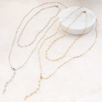 レシピNo.KR0327　デザインチェーンのレイヤードネックレス