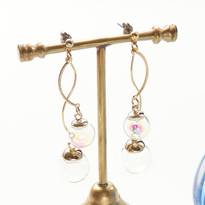Recipe No.kr0329 Glass ball swing bubble neck &amp; earrings