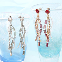 レシピ(図のみ)No.KR0334 ガラスカットビーズのジェリーフィッシュピアス