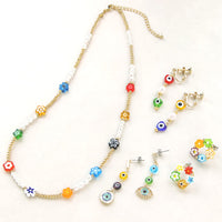 レシピNo.KR0424　ミルフィオリガラスのモチーフビーズアクセサリー4種