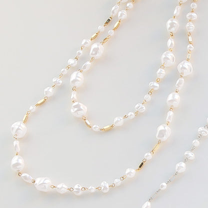 Recipe No.KR0490 Baroque pearl 2WAY necklace