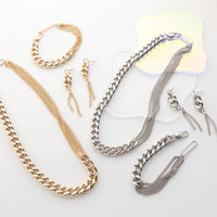 レシピNo.KR0505　アルミチェーンAL830Fのネック&ブレス&ピアス