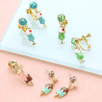 レシピNo.KR0525　チャームスイーツのイヤーアクセサリー5種