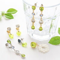 Recipe No.KR0560 Kiwa Crystal Swing Bijou Ear Accessories 3 Types