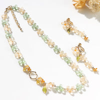 レシピNo.KR0603　チャームキンモクセイの秋色ネック＆イヤリング