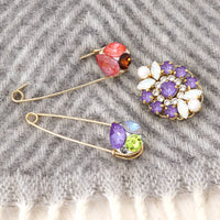 Recipe No.KR0627 Kiwa crystal color bijou brooch 2 types