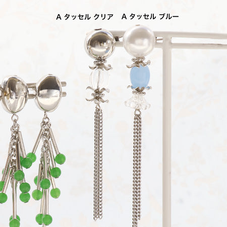 Recipe No.KR0700 2 types of German-made acrylic metal mix earrings