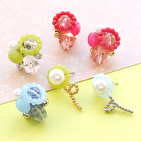 レシピNo.KR0704　ドイツ製アクリルのバブルリングピアス2種