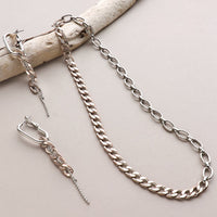 レシピNo.KR0715　ヴィンテージカッパーとロジウムカラーのネック＆ピアス