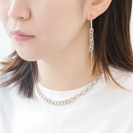 Recipe No.KR0715 Vintage copper and rhodium colored neck and earrings