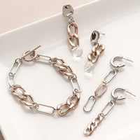 レシピNo.KR0716　ヴィンテージカッパーとロジウムカラーのアクセサリー3種