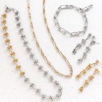 レシピNo.KR0737　デザインチェーンのアクセサリー4種