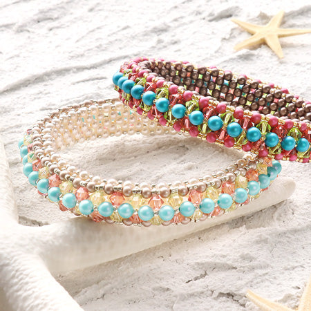 Recipe No.KR0761 Kiwa Crystal Komaru Bangle