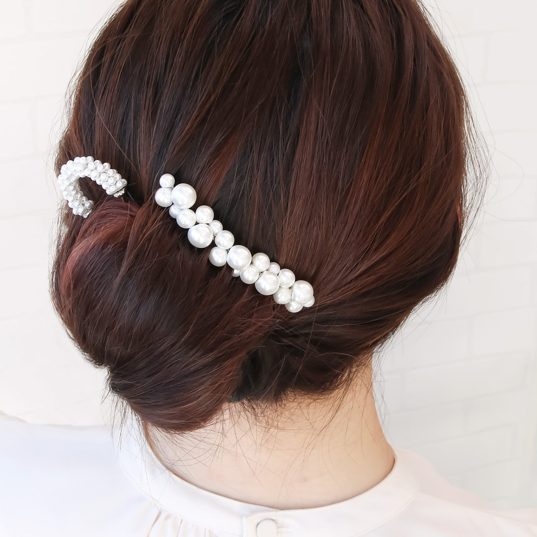 Recipe No.KR0771 3 kinds of shiny pearl hair accessories