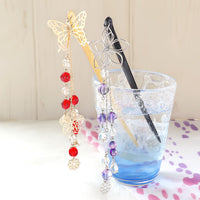 Recipe No.KR0773 Czech beads and scarf parts hairpin