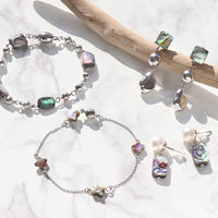 レシピ(図のみ)No.KR0776　アバロンシェルのアクセサリー4種