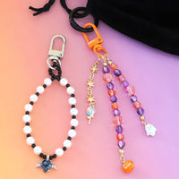 レシピNo.KR0844　ハロウィンチャームのキーホルダー2種