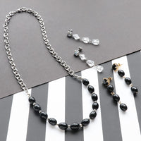 レシピNo.KR0858　ドイツ製アクリルのモノクロームアクセサリー3種