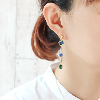 Recipe No.kr0885 Takawa Crystal Luxone Neck &amp; Earrings