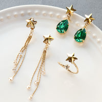 レシピ(図のみ)No.KR0892　貴和クリスタルのスターアクセサリー3種