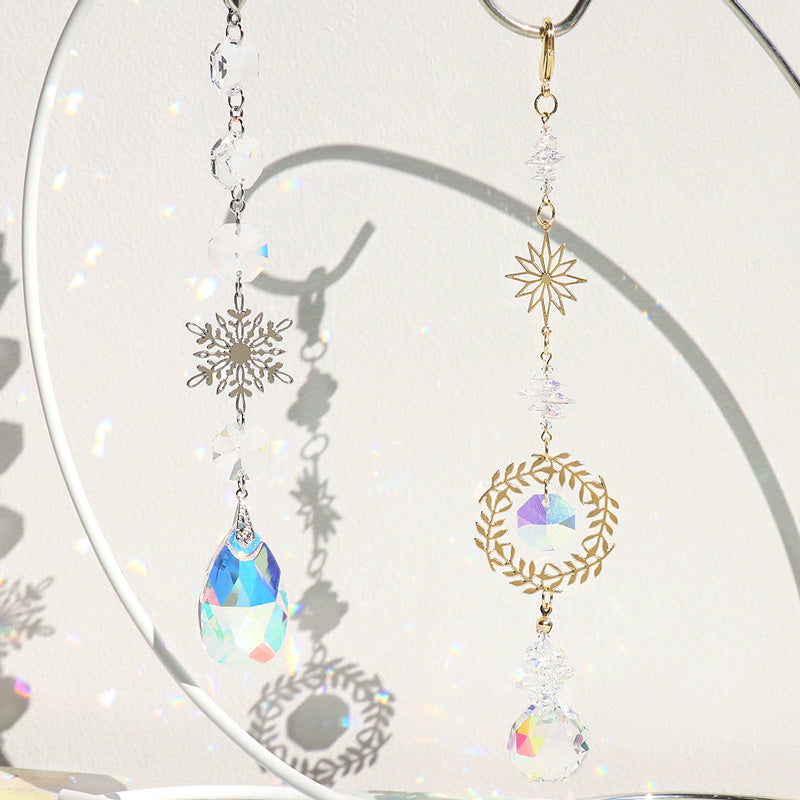 Recipe No.KR0900 Crystal and etched parts 2 kinds of sun catchers