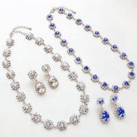 レシピNo.KR0922　貴和クリスタル#1088のビジューレーンネック＆ピアス2種