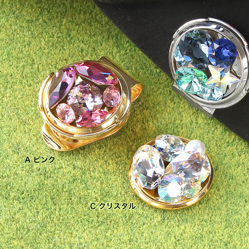 Recipe No.KR0927 3 types of bijoux golf markers of Kiwa Crystal