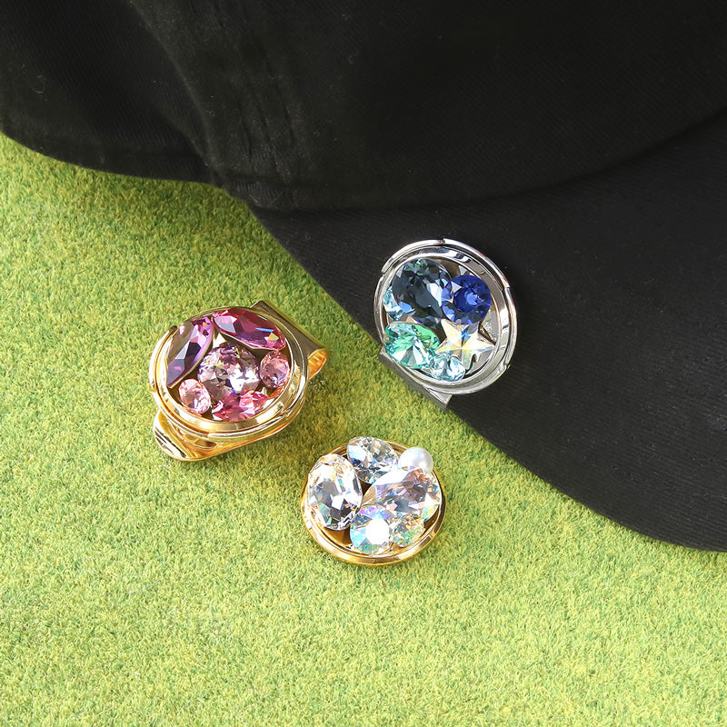 Recipe No.KR0927 3 types of bijoux golf markers of Kiwa Crystal