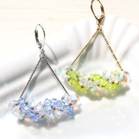 レシピNo.KR0944　クリスタルのスパイラルステッチピアス