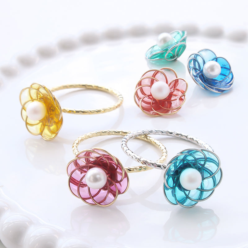 Recipe No.KR0950 Colorful wire flowering colored with resin