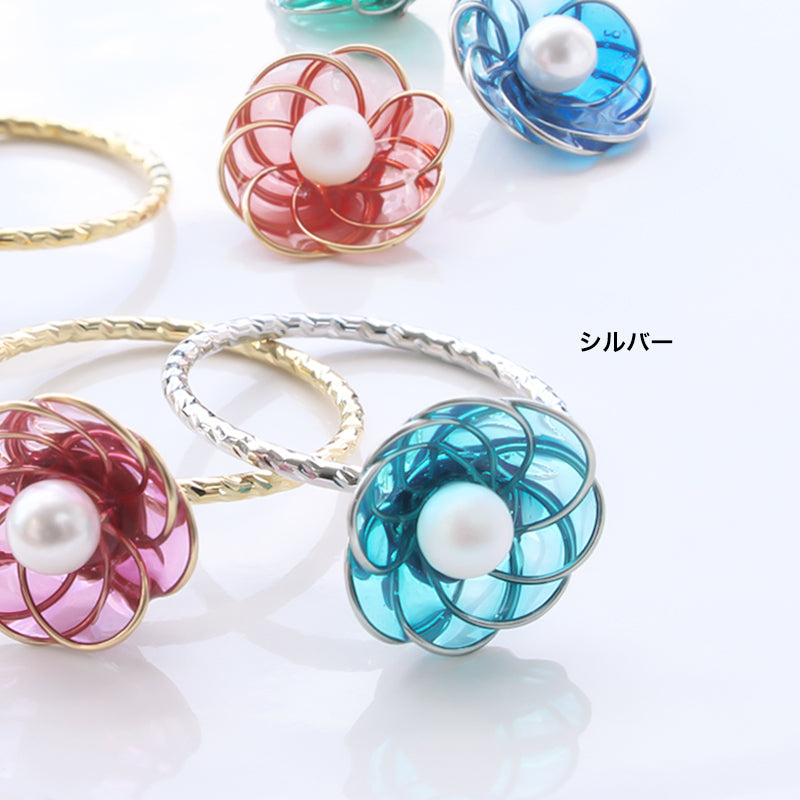 Recipe No.KR0950 Colorful wire flowering colored with resin