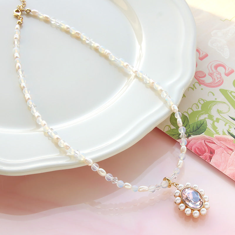 Recipe No.KR0956 Sweet necklace of Takawa Crystal