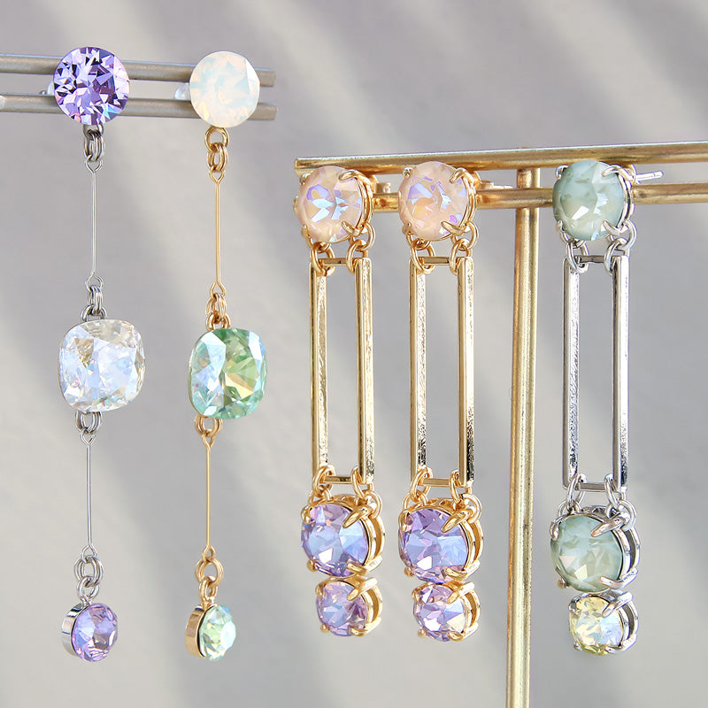 Recipe No.KR0959 Kiwa Crystal Connect Bijou Earrings (During Maintenance)