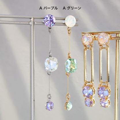 Recipe No.KR0959 Kiwa Crystal Connect Bijou Earrings (During Maintenance)