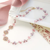 レシピNo.KR0969　チャーム紫陽花のネックレス