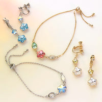 レシピNo.KR0973　貴和クリスタル＃4744のアクセサリー2種