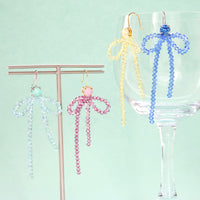 レシピNo.KR0976　貴和クリスタルのビーズリボンピアス